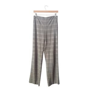 Babaton Ivy Straight Leg Pants Plaid Black/Grey Size 6